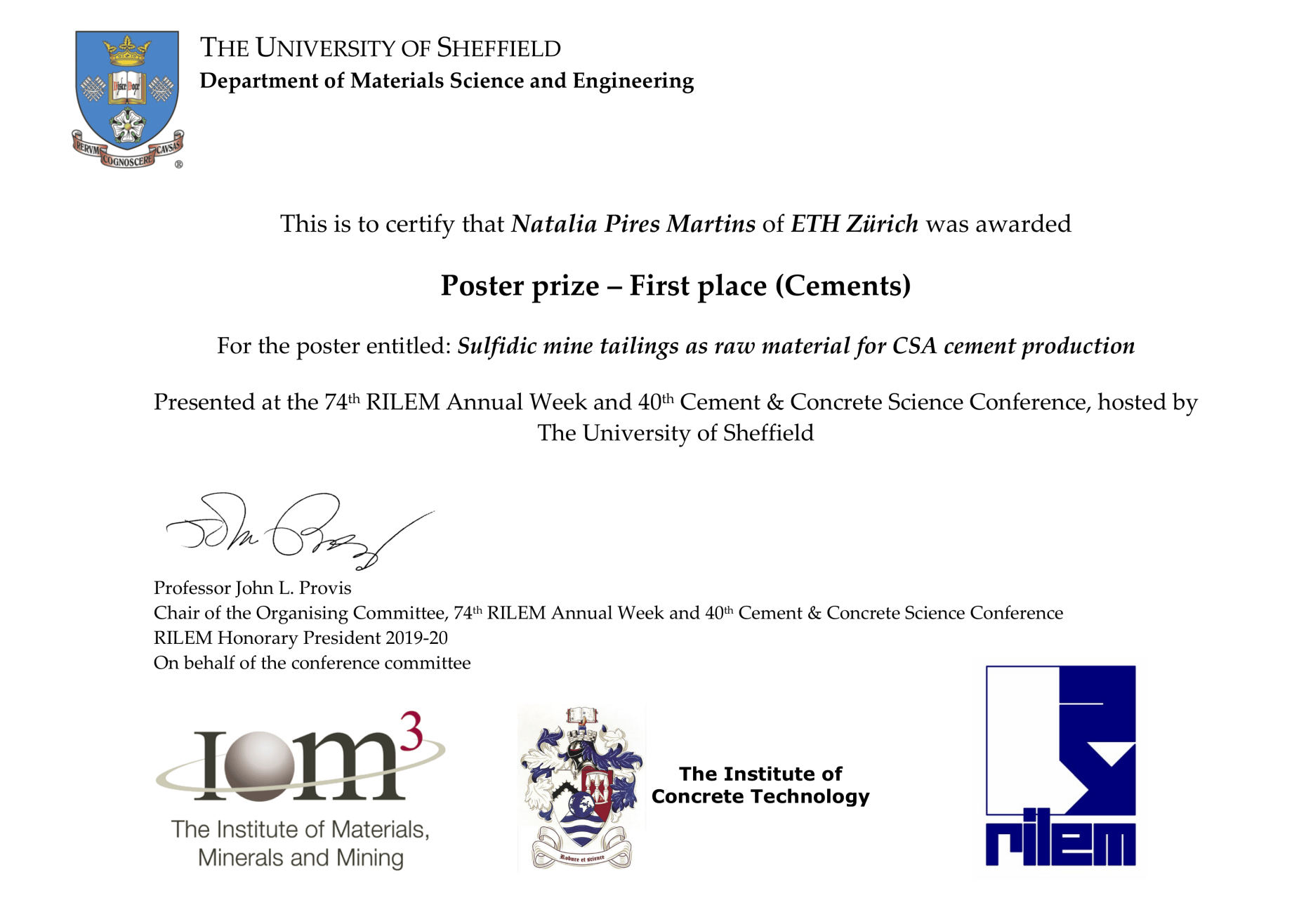 Poster Prize Martins