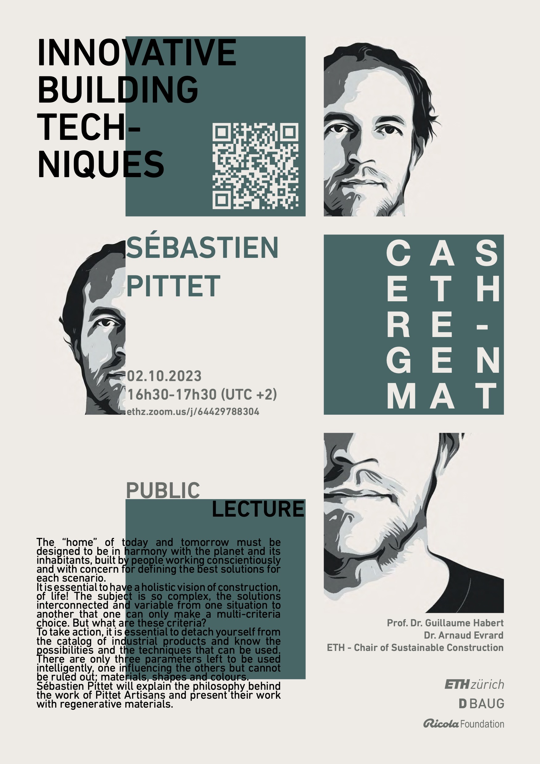 Vergrösserte Ansicht: Poster Public Lecture Innovative Building Techniques