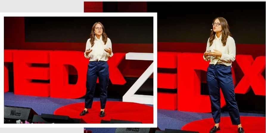 Magda Posani am TEDx Countdown in Zürich.