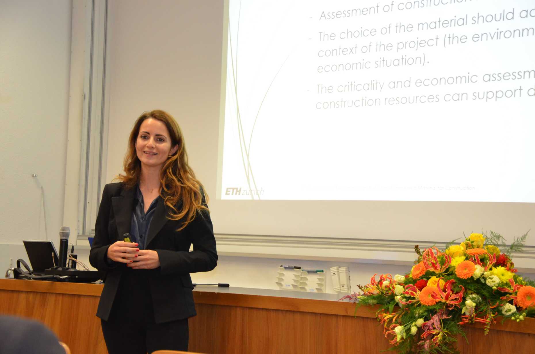 Enlarged view: Dr. Dimitra Ioannidou presents her Doctoral Thesis